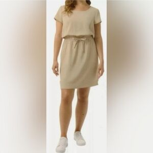 NWT 32 Degrees Ladies' Soft Twill Drawstring Dress Tan(Moonlight)